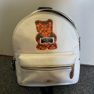 Coach gummy backpack white